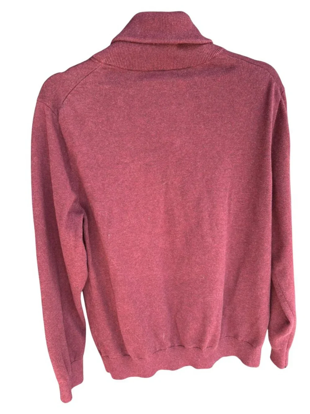 Banana Republic 100% Cotton Shawl Collar Pullover Sweater Burgundy Heather Men's